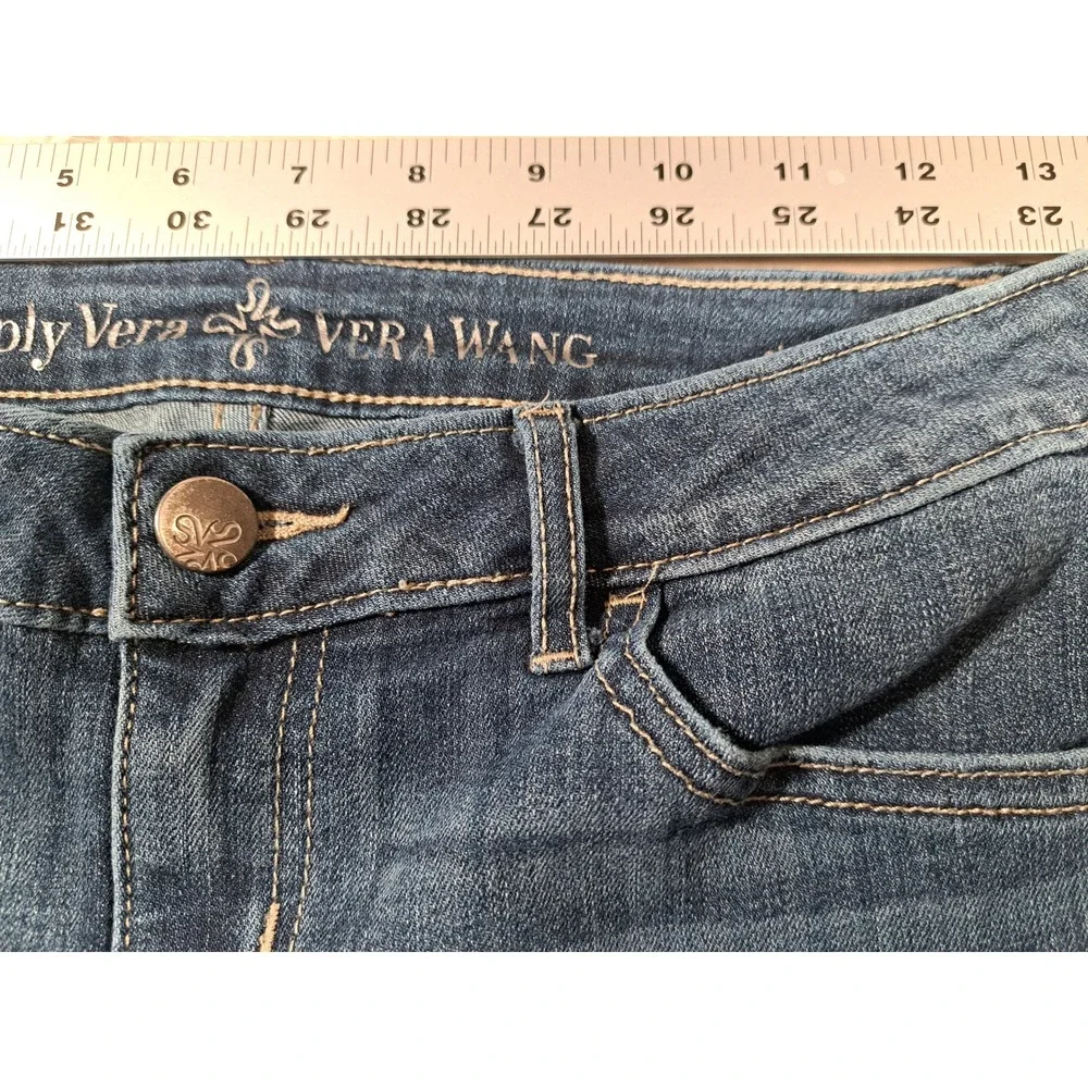 Simply Vera Vera‎ Wang Skinny Jeans Womens 0 Medium Wash Stretch Denim Blue